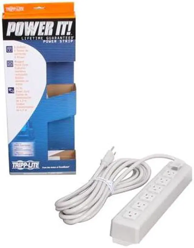 Alt view image 4 of 4 - Tripp Lite TLM615NC Power It! Power Strip with 6 Outlets and 15-ft. Cord