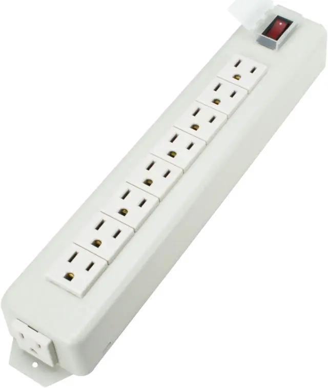 Alt view image 2 of 4 - TRIPP LITE TLM915NC 9 Outlets Power Strip 120V Input Voltage 1800 W Maximum Power 15 ft. Cord Length