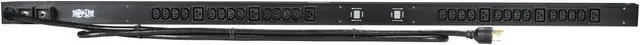 Alt view image 2 of 4 - Tripp Lite Metered PDU, 30A, 30 Outlets (6-C19 & 24-C13), 208 / 240 V, L6-30P, 10 ft. Cord, 0U Vertical Rack-Mount Power (PDUMV30HV)