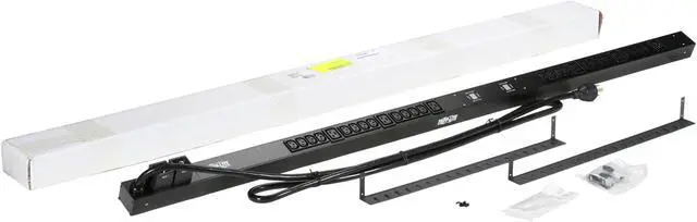Alt view image 3 of 4 - Tripp Lite Metered PDU, 30A, 30 Outlets (6-C19 & 24-C13), 208 / 240 V, L6-30P, 10 ft. Cord, 0U Vertical Rack-Mount Power (PDUMV30HV)