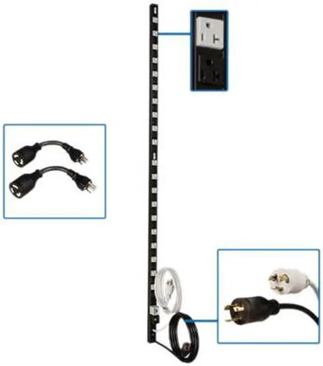 Main image of Tripp Lite Basic PDU, 20A Dual-Circuit 40 Outlets (5-15/20R), 120 V, NEMA L5-20P/5-20P Inputs, 0U Vertical Rack-Mount Power (PDU40TDUAL)