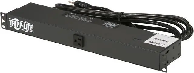 Main image of Tripp Lite Basic PDU, 15A, 13 Outlets (5-15R), 120 V, 5-15P Input, 15 ft. Cord, 1U Rack-Mount Power (PDU1215)