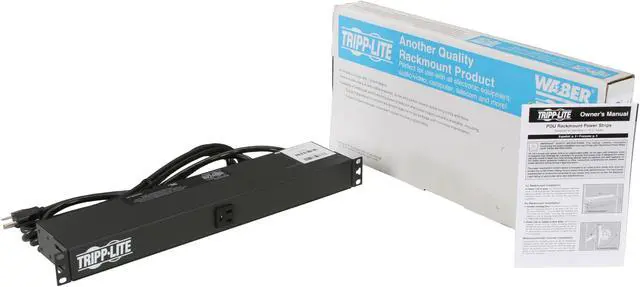 Alt view image 4 of 4 - Tripp Lite Basic PDU, 15A, 13 Outlets (5-15R), 120 V, 5-15P Input, 15 ft. Cord, 1U Rack-Mount Power (PDU1215)