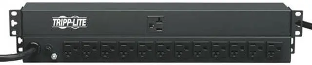Main image of Tripp Lite Basic PDU, 20A, 13 Outlets (5-15/20R), 120 V, L5-20P Input, 15 ft. Cord, 1U Rack-Mount Power (PDU1220T)