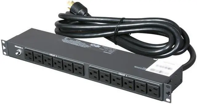Main image of Tripp Lite Basic PDU, 30A, 24 Outlets (5-15R), 120 V, L5-30P Input, 15 ft. Cord, 1U Rack-Mount Power (PDU2430)