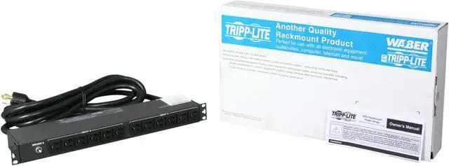 Alt view image 5 of 5 - Tripp Lite Basic PDU, 30A, 24 Outlets (5-15R), 120 V, L5-30P Input, 15 ft. Cord, 1U Rack-Mount Power (PDU2430)