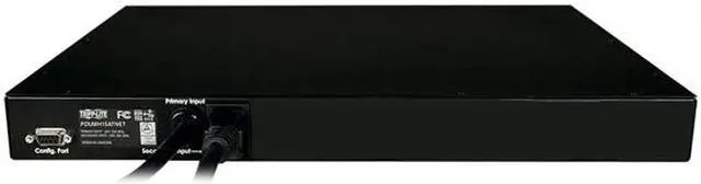 Alt view image 3 of 3 - Tripp Lite Switched PDU with ATS, 1.4kW Single-Phase 120V (8 5-15R), 2 5-15P, 100 - 127V Input, 2 12 ft. Cords, 1U Rack-Mount, TAA (PDUMH15ATNET)