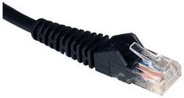 Main image of TRIPP LITE N001-007-BK 7 ft. Cat 5E Black Snagless Cat5e Molded Patch Cable