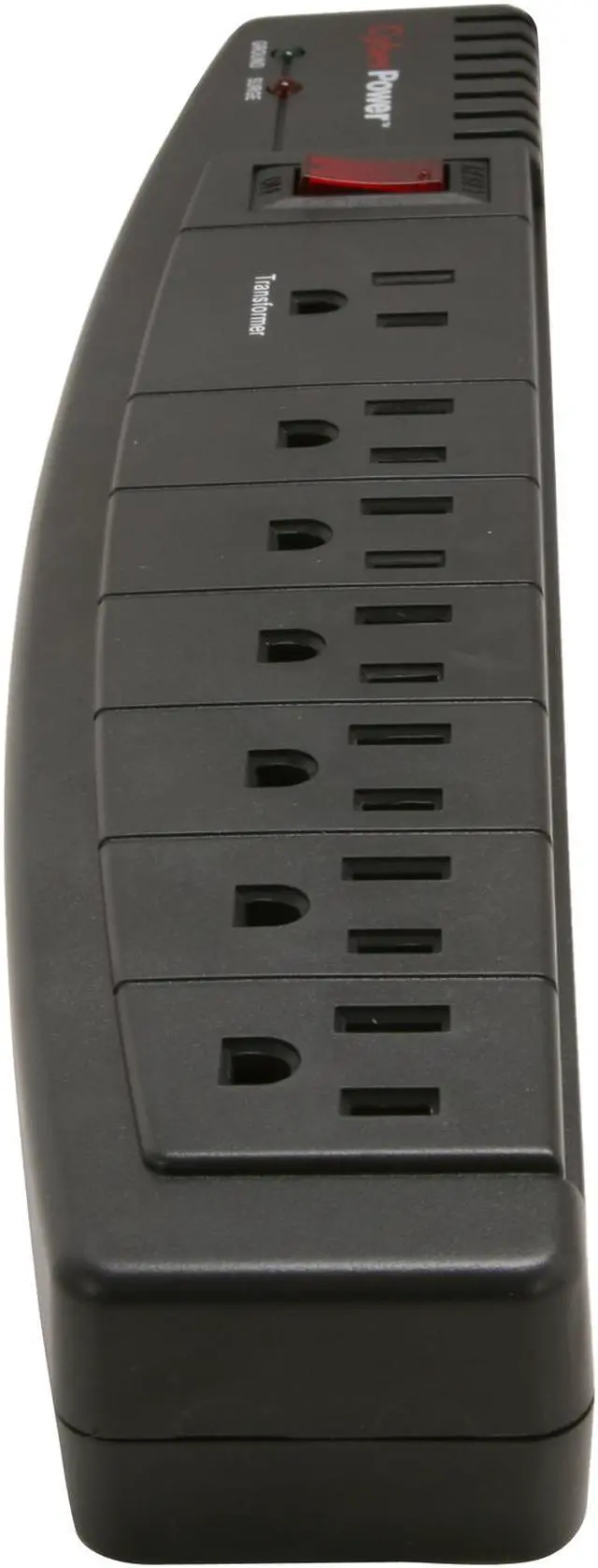 Alt view image 3 of 5 - CyberPower 750 6' 7 Outlets 1250 Joules Power Surge Protector