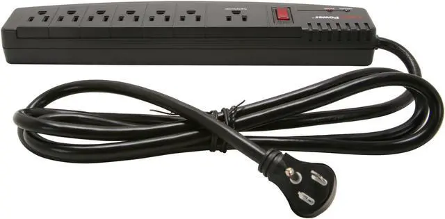 Alt view image 4 of 5 - CyberPower 750 6' 7 Outlets 1250 Joules Power Surge Protector