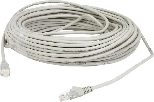 Alt view image 2 of 3 - TRIPP LITE N001-100-GY 100 ft. Cat 5E Gray Snagless Cat5e Molded Patch Cable