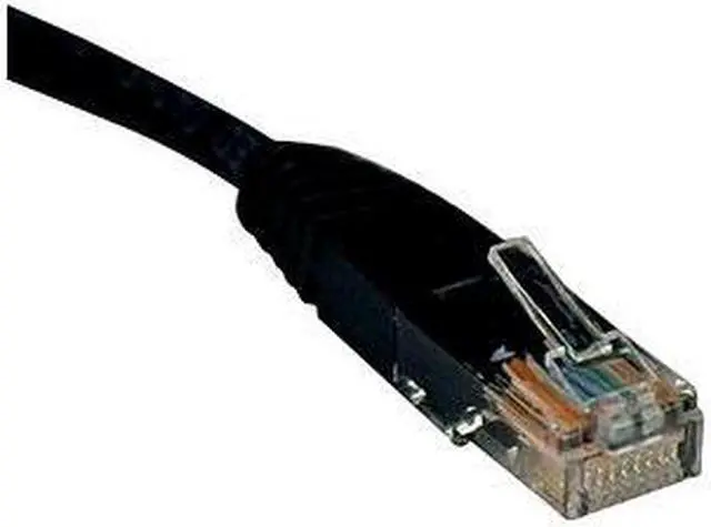 Main image of TRIPP LITE N002-005-BK 5 ft. Cat 5E Black Cat5e 350MHz Molded Patch Cable