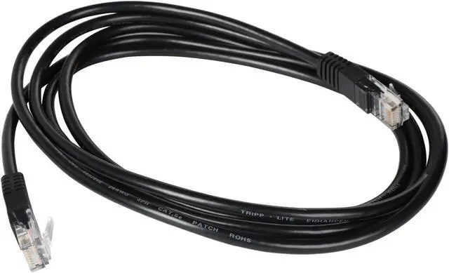 Alt view image 2 of 4 - TRIPP LITE N002-007-BK 7 ft. Cat 5E Black Cat5e 350MHz Molded Patch Cable