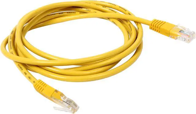 Alt view image 2 of 3 - TRIPP LITE N002-007-YW 7 ft. Cat 5E Yellow Cat5e 350MHz Molded Patch Cable