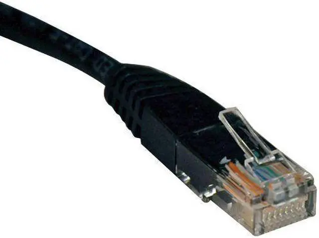 Main image of TRIPP LITE N002-050-BK 50 ft. Cat 5E Black Cat5e 350MHz Molded Patch Cable