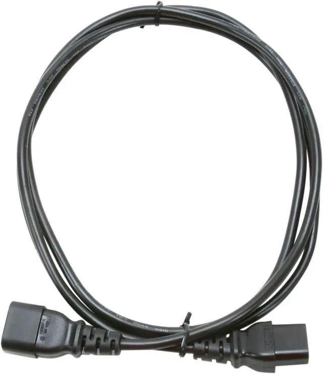 Alt view image 3 of 3 - Tripp Lite Model P004-006 6 ft. AC Power Extension Cord, IEC-320-C14 to IEC-320-C13