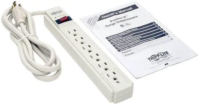 Alt view image 7 of 7 - Tripp Lite TLP606 6ft Cord 6 Outlets 790 Joules Protect It! Surge Suppressor