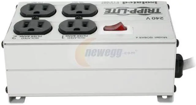 Alt view image 4 of 6 - TRIPP LITE ISOBAR4/220 6 Feet 4 Outlets 330 Joules Isobar Surge Suppressor