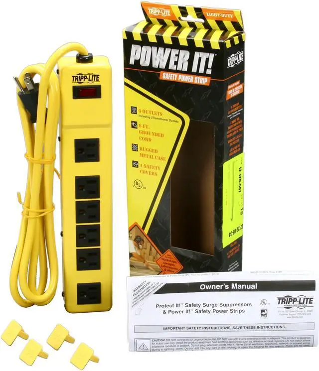 Alt view image 6 of 5 - Tripp Lite TLM626NS Power It! Safety Power Strip with 6 Outlets and 6-ft. Cord