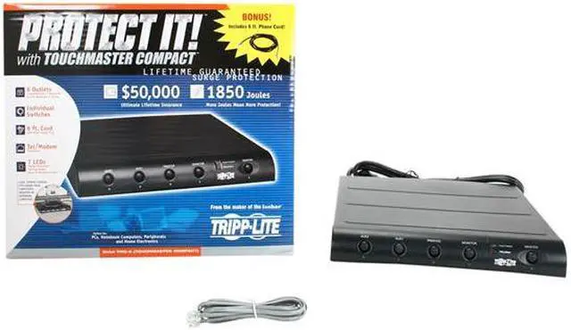 Alt view image 5 of 5 - Tripp Lite TMC-6 6ft. Cord 6 Outlets 1440 Joules Protect It! Surge Suppressor