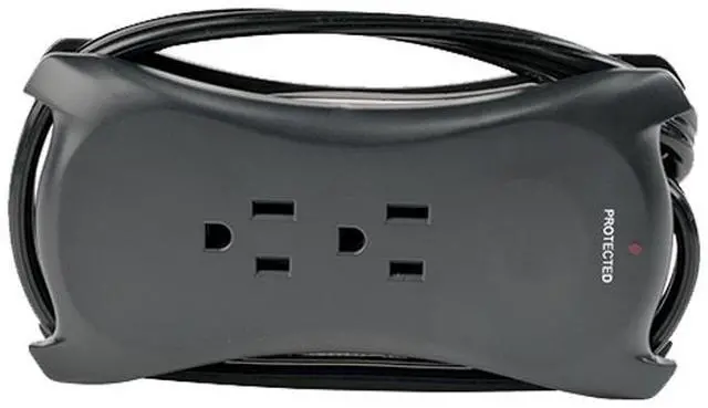 Alt view image 4 of 13 - Tripp Lite TRAVELER3USB Protect It! 3-Outlet Travel-Size Surge Protector, 18-in. Cord, 1050 Joules, 2-USB Charging Ports