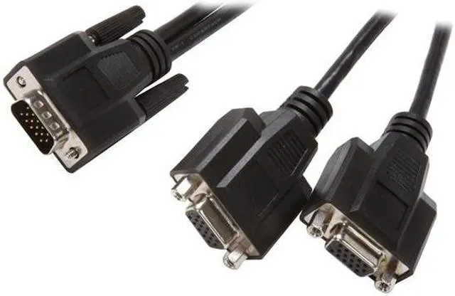 Alt view image 2 of 3 - TRIPP LITE 1 ft. SXGA/UXGA Hi-Res Splitter Cable - HD15M to 2 x HD15F P516-001-HR