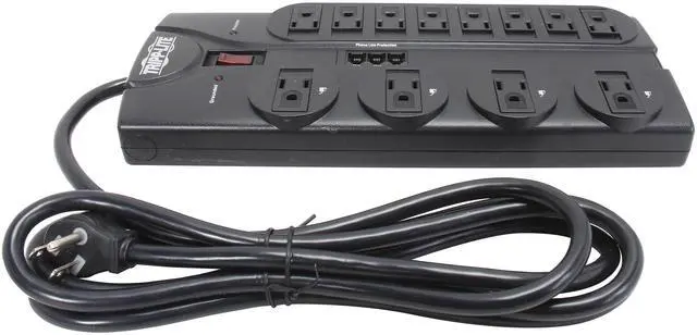 Alt view image 2 of 5 - TRIPP LITE TLP1208TEL 8 Feet 12 + TEL Outlets 2160 Joules Surge Protector