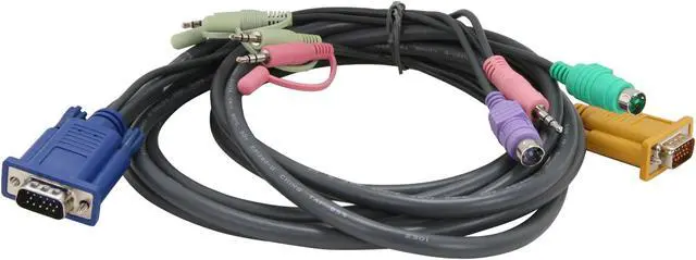 Alt view image 2 of 3 - TRIPP LITE 10 ft. 10-ft. VGA/PS2/Audio Combo Cable Kit for B006-VUA4-K-R KVM Switch P757-010