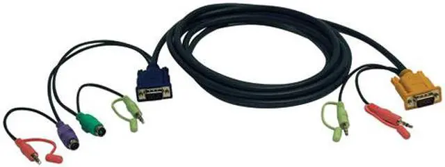 Alt view image 3 of 3 - TRIPP LITE 10 ft. 10-ft. VGA/PS2/Audio Combo Cable Kit for B006-VUA4-K-R KVM Switch P757-010