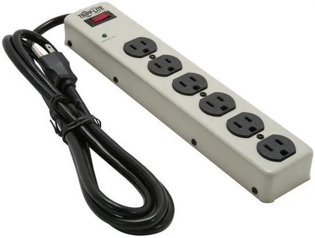 Main image of TRIPP LITE PM6NS 6 ft. 6 Outlets 900 joules Commercial-Grade Surge Suppressor with illuminated On/Off Switch