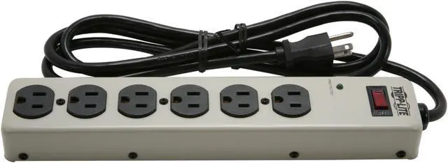 Alt view image 4 of 5 - TRIPP LITE PM6NS 6 ft. 6 Outlets 900 joules Commercial-Grade Surge Suppressor with illuminated On/Off Switch