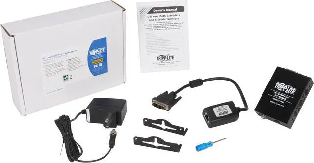 Alt view image 6 of 6 - Tripp Lite DVI Over Cat5/Cat6 Extender, Extended Range Video Transmitter & Receiver, 1920x1080 at 60Hz, TAA (B140-101X)
