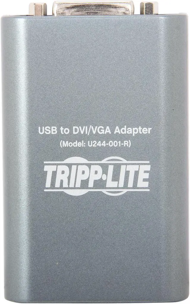 Alt view image 2 of 7 - Tripp Lite USB 2.0 to DVI/VGA Dual/Multi-Monitor External Video Graphics Card Adapter, 128 MB SDRAM, 1080p @ 60hz (U244-001-R)