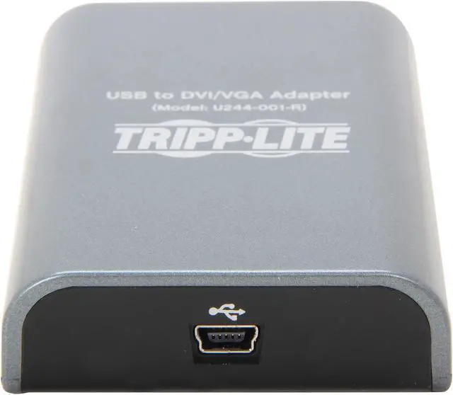Alt view image 3 of 7 - Tripp Lite USB 2.0 to DVI/VGA Dual/Multi-Monitor External Video Graphics Card Adapter, 128 MB SDRAM, 1080p @ 60hz (U244-001-R)
