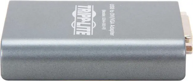 Alt view image 4 of 7 - Tripp Lite USB 2.0 to DVI/VGA Dual/Multi-Monitor External Video Graphics Card Adapter, 128 MB SDRAM, 1080p @ 60hz (U244-001-R)