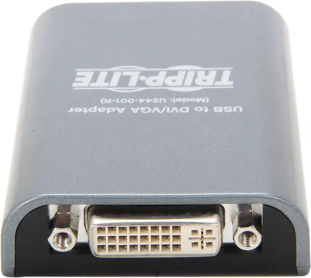 Alt view image 5 of 7 - Tripp Lite USB 2.0 to DVI/VGA Dual/Multi-Monitor External Video Graphics Card Adapter, 128 MB SDRAM, 1080p @ 60hz (U244-001-R)