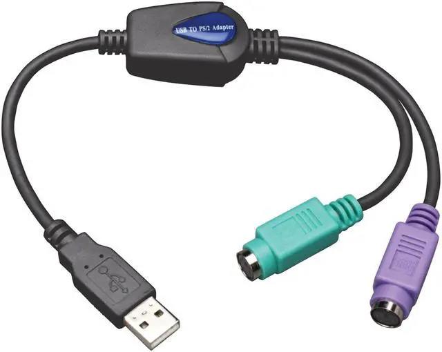 Main image of USB to PS/2 Adapter (USB A Male to 2x Mini-Din6 Female)
