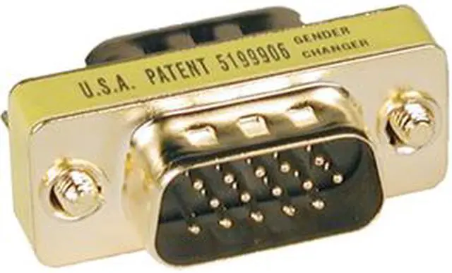 Alt view image 2 of 2 - Tripp Lite P158-000 Compact Gold HD15 Gender Changer (HD15M/M)