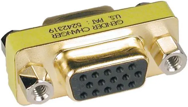 Alt view image 2 of 2 - Tripp Lite P160-000 Compact VGA Gender Changer HD15F to HD15F, Gold Connectors