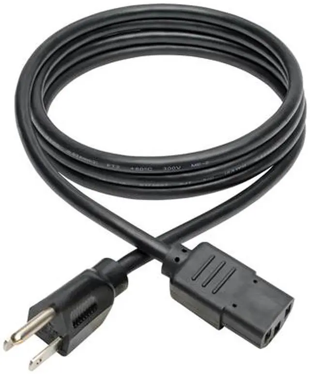 Alt view image 2 of 7 - Tripp Lite Universal Computer Power Cord, 10A, 18AWG (NEMA 5-15P to IEC-320-C13), 6-ft. (P006-006)