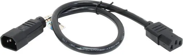 Alt view image 2 of 3 - Tripp Lite Model P005-002 2 ft. Heavy-Duty 14AWG Power cord (IEC-320-C13 to IEC-320-C14)