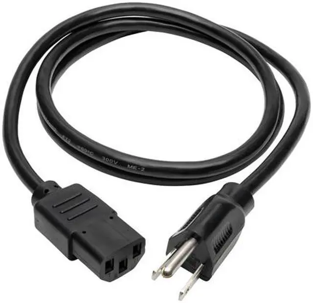 Alt view image 2 of 7 - Tripp Lite Universal Computer Power Cord, 10A, 18AWG (NEMA 5-15P to IEC-320-C13), 4-ft. (P006-004)