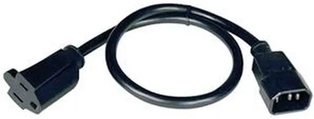 Main image of Tripp Lite Model P002-002 2 ft. Power Cord (IEC-320-C14 to NEMA 5-15R)