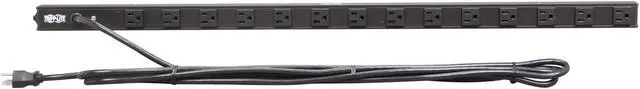 Alt view image 2 of 4 - Tripp Lite PDUV15 Basic 0U 120V 15A 15.0 Feet Single-Phase PDU NEMA 5-15R Outlets, NEMA 5-15P Input Plug