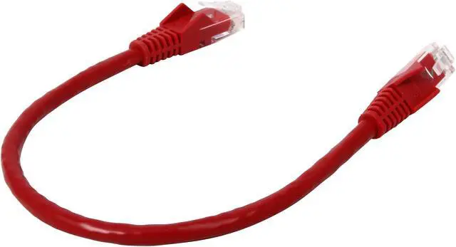 Alt view image 2 of 3 - TRIPP LITE N201-001-RD 1 ft. Cat 6 Red Gigabit Snagless Molded Patch Cable