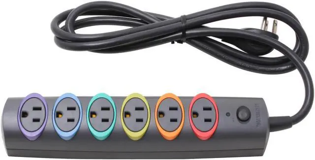 Alt view image 2 of 5 - Kensington K62146NA 6 Feet 6 Outlets 670 Joules Surge Protector