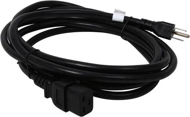 Alt view image 2 of 3 - Tripp Lite Model P034-010 10 ft. IEC-320-C19 to NEMA 5-15P 14AWG Heavy Duty Power Cable