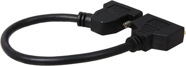 Alt view image 2 of 3 - Tripp Lite P562-001-45L Black 1 Ft DVI Dual Link Digital Extension Adapter Cable with 45 degree Left Plug (DVI-D M/F) Cable
