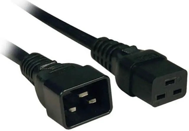 Alt view image 2 of 2 - Tripp Lite Model P036-002 2 ft. Heavy-Duty 12AWG Power Cable, IEC-320-C19 to IEC-320-C20