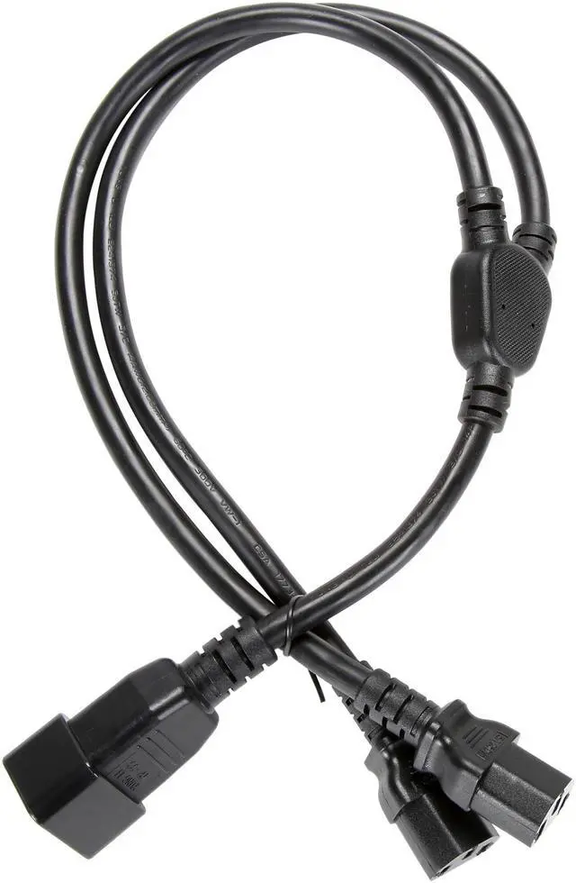 Alt view image 2 of 3 - Tripp Lite Model P032-002-2C13 2 ft. AC Power Splitter Cable